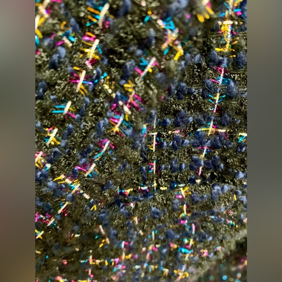 NWOT House of Harlow Double Breasted Button Blue Tweed Blazer Jacket Sz. Small - Picture 10 of 16